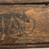 Old Wooden Dominoes Set in Very Tender Hand-Carved Falling Apart Box