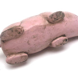 Big Old Folk Art Carved Pink Rat!