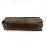 Old Wooden Dominoes Set in Very Tender Hand-Carved Falling Apart Box