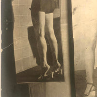 Nailed Up Pin Ups, Unusual Old Snapshot Photo