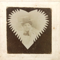 Sweet Heart: Antique Cabinet Card Portrait in Scallop Edged Cutout Heart