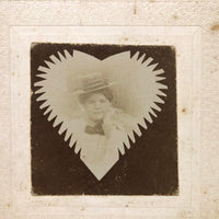 Sweet Heart: Antique Cabinet Card Portrait in Scallop Edged Cutout Heart