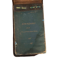 Antique Machinist's Leather Covered Notebook Filled with Blue Prints