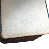 Antique Machinist's Leather Covered Notebook Filled with Blue Prints