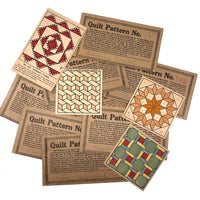 Set of C. 1930s Quilt Block Patterns in Original Envelopes