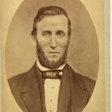 c. 1870s CDV (Copy?) Portrait of Lincoln-esque (Quaker?) Man, Mote Brothers , Richmond Indiana