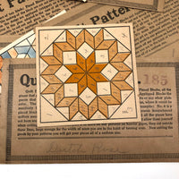 Set of C. 1930s Quilt Block Patterns in Original Envelopes