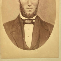 c. 1870s CDV (Copy?) Portrait of Lincoln-esque (Quaker?) Man, Mote Brothers , Richmond Indiana