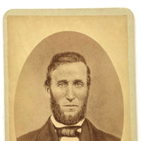 c. 1870s CDV (Copy?) Portrait of Lincoln-esque (Quaker?) Man, Mote Brothers , Richmond Indiana