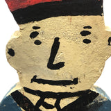 Folk Art Man (Shriner?) with Great Face and Tray