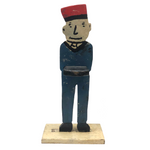 Folk Art Man (Shriner?) with Great Face and Tray