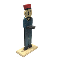 Folk Art Man (Shriner?) with Great Face and Tray