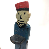 Folk Art Man (Shriner?) with Great Face and Tray