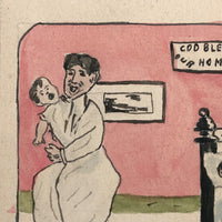 What it is To Be Married, 1908 Hand-painted Postcard (Just in time for Father's Day)
