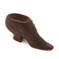 Victorian Carved Shoe with Pinprick Decoration