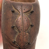 Victorian Carved Shoe with Pinprick Decoration