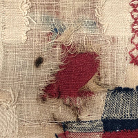 SOLD Zerlina Blitz's Exquisite Early Two Panel Darning Sampler (Some Loss)