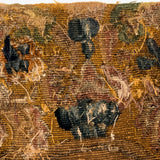 17th-18th Century European Wool Tapestry Fragment: Throned Man in Cape with Giant Quill Pen?!