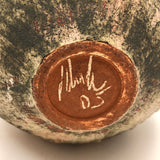 Gorgeous Signed Studio Pottery Large Gourd Shaped Weed Pot