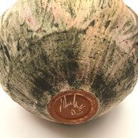 Gorgeous Signed Studio Pottery Large Gourd Shaped Weed Pot