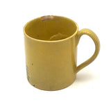 A Fine Morning Sister, Poignant Early 1800s Canary Yellow Extra Small Child's Mug