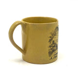 A Fine Morning Sister, Poignant Early 1800s Canary Yellow Extra Small Child's Mug