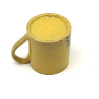 A Fine Morning Sister, Poignant Early 1800s Canary Yellow Extra Small Child's Mug