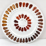 Mid 20th Century French Glaze Test Plate, Orange-Brun Spectrum