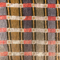 Beautiful Grid, Lovely 19th C. Needlepoint in Hand-dyed Wool with Backing