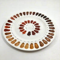 Mid 20th Century French Glaze Test Plate, Orange-Brun Spectrum