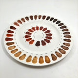 Mid 20th Century French Glaze Test Plate, Orange-Brun Spectrum