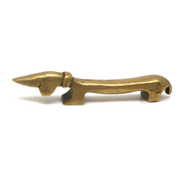 Fabulous Mid Century Brass Dachshund Bottle Opener