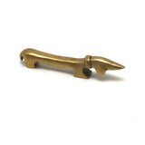 Fabulous Mid Century Brass Dachshund Bottle Opener