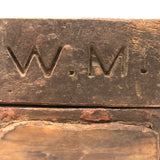 Late 18th/Early 19th C. Sharpening Stone with Marvelously Carved, Monogrammed Cover