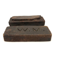 Late 18th/Early 19th C. Sharpening Stone with Marvelously Carved, Monogrammed Cover