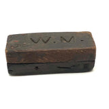 Late 18th/Early 19th C. Sharpening Stone with Marvelously Carved, Monogrammed Cover