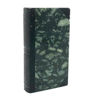 Lovely, Perfect Condition Green and Black Carved Stone Book