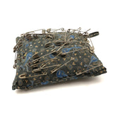 As Found, Old Handmade Pincushion with Many Safety Pins