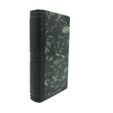 Lovely, Perfect Condition Green and Black Carved Stone Book