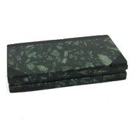 Lovely, Perfect Condition Green and Black Carved Stone Book