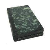 Lovely, Perfect Condition Green and Black Carved Stone Book