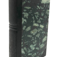 Lovely, Perfect Condition Green and Black Carved Stone Book