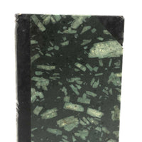 Lovely, Perfect Condition Green and Black Carved Stone Book