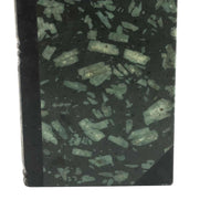 Lovely, Perfect Condition Green and Black Carved Stone Book