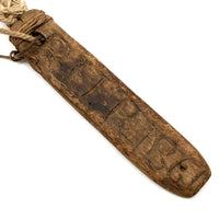 Another As Found: Antique Key on Much Worn Hand-carved Fob