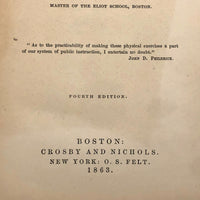 Scarce Manual of Gymnastic Exercises for School and Family, 1863, with Excellent Illustrations!