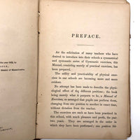 Scarce Manual of Gymnastic Exercises for School and Family, 1863, with Excellent Illustrations!