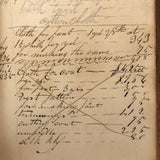 1832-39 Young Man's College Expenses (and $ from Parents) Leather Covered Notebook