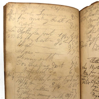 1832-39 Young Man's College Expenses (and $ from Parents) Leather Covered Notebook