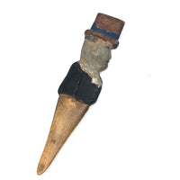 Carved Folk Art Uncle Sam Letter Opener with Polychrome